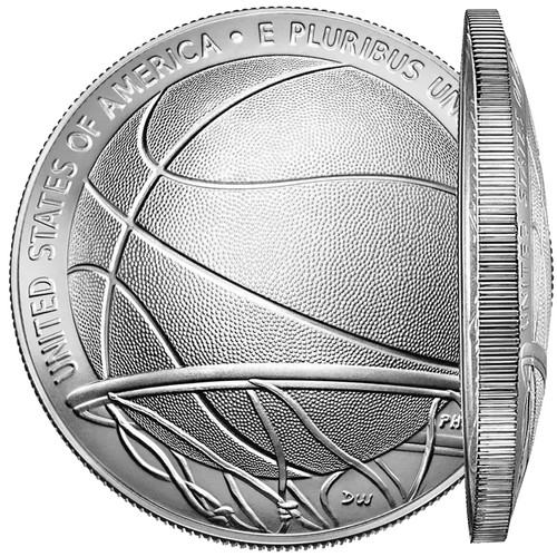 Moneta argento basket hall - moneta,